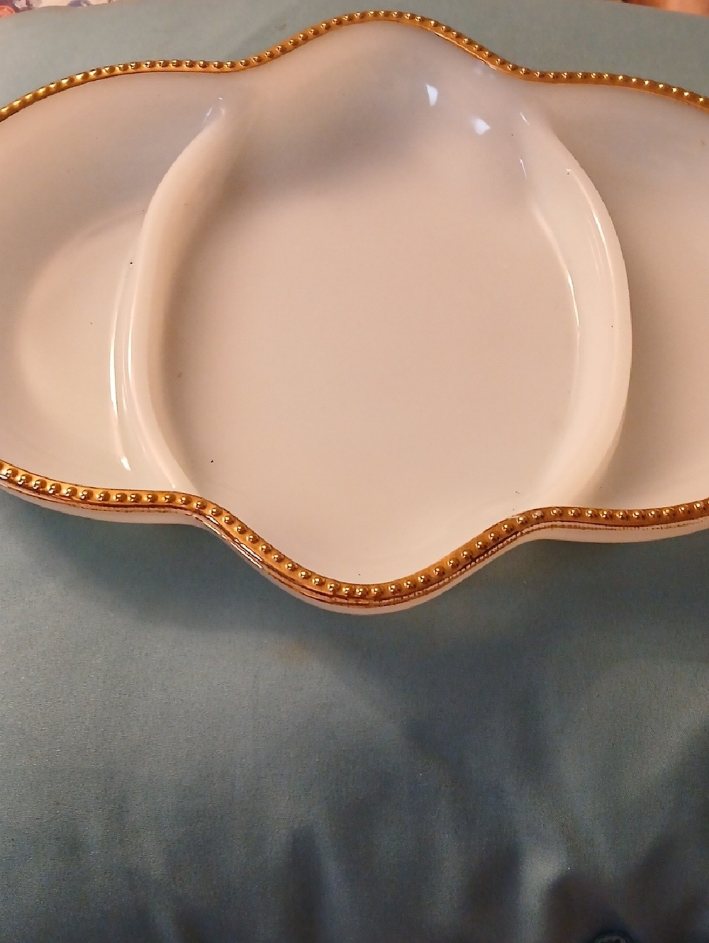 Vtg Milk glass Fire King oven ware serving plate